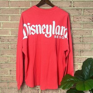 Disneyland Spirit Jersey Long Sleeve T-Shirt Sweater Adults Peach Pink Size XL